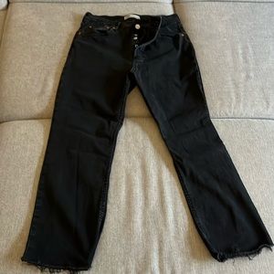 Zara washed black flare jeans
